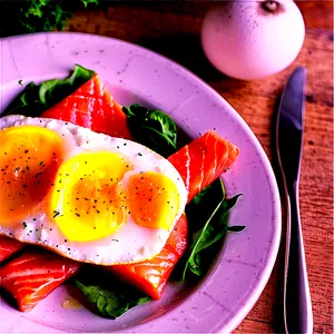 Salmon And Egg Breakfast Png 05242024 PNG image