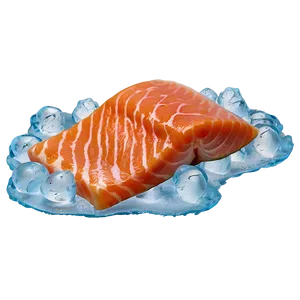 Salmon Fillet On Ice Png Oko PNG image