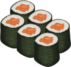 Salmon Maki Sushi Rolls
