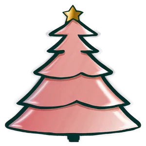 Salmon Pink Christmas Tree Png Caa37 PNG image