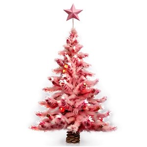 Salmon Pink Christmas Tree PNG Tpb85