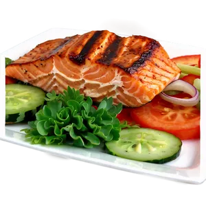 Salmon Salad Plate Png 05242024 PNG image