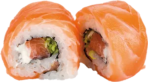 Salmon Sushi Roll Cut Open.png