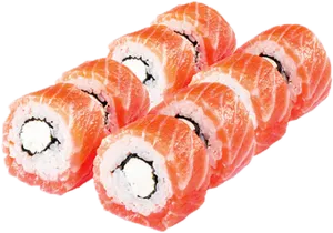 Salmon Sushi Rolls Transparent Background