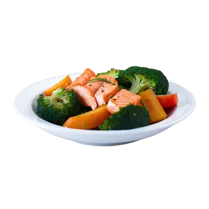 Salmon Vegetable Stir-fry Png Wce52 PNG image