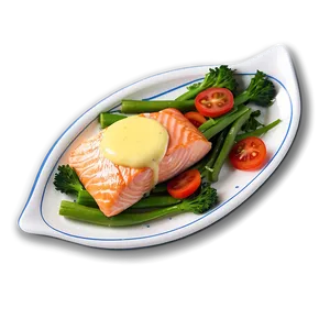 Salmon With Hollandaise Sauce Png 05242024 PNG image