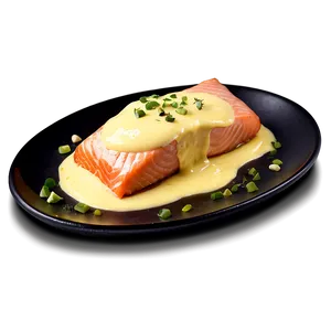 Salmon With Hollandaise Sauce Png Oex PNG image