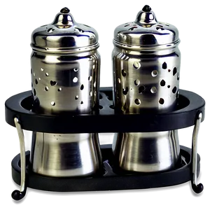 Salt And Pepper Shakers With Caddy Png 84 PNG image