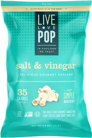 Saltand Vinegar Popcorn Bag PNG