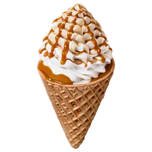Salted Caramel Waffle Cone PNG Jdy