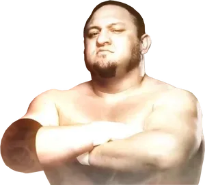 Samoan_ Wrestler_ Pose PNG image