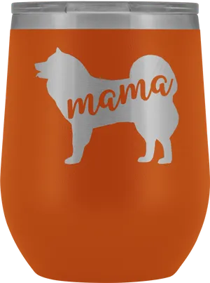 Samoyed Mama Engraved Tumbler PNG