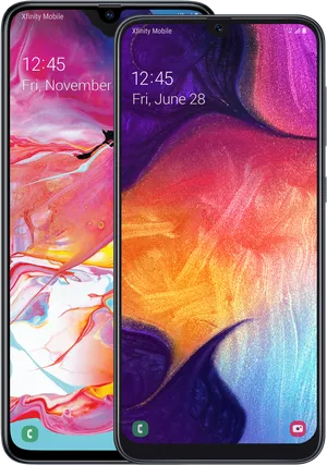 Samsung Galaxy A50vs A20 Comparison PNG
