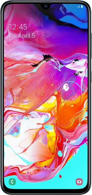 Samsung Galaxy Colorful Lock Screen PNG image