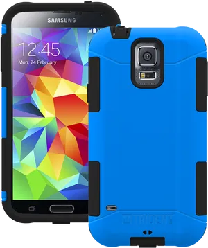 Samsung Galaxy Phonein Blue Case PNG image