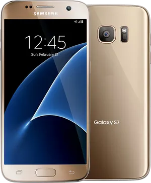 Samsung Galaxy S7 Gold PNG
