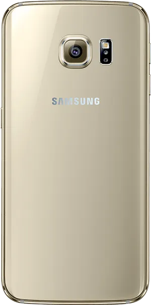 Samsung Gold Smartphone Back View PNG image