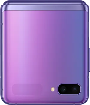 Samsung Purple Smartphone Rear View PNG