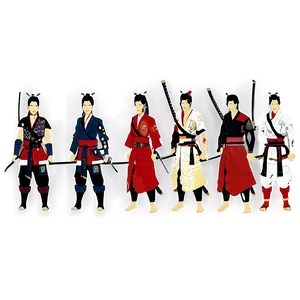 Samurai Characters PNG Veu96