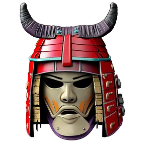 Samurai Helmet With Mask PNG Kwq