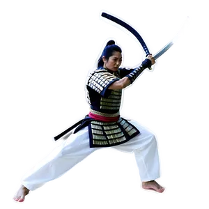 Samurai Warrior Pose PNG Mnq2