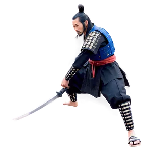 Samurai With Naginata PNG 38