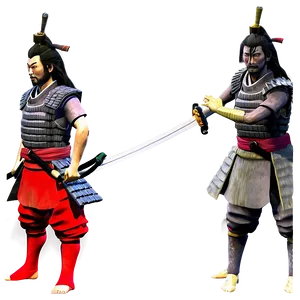 Samurai With Naginata PNG Bvb
