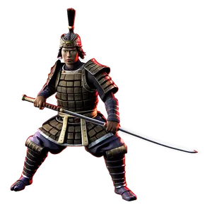 Samurai With Spear PNG Eqq94