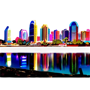 San Diego Cityscape Night Png Msl7 PNG image