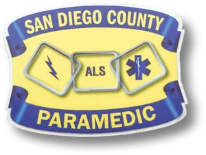San Diego County Paramedic Badge PNG image