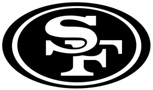 San Francisco49ers Logo Blackand White PNG image