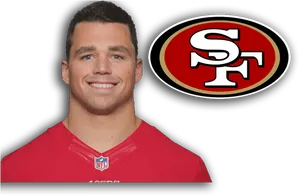 San Francisco49ers Playerand Logo