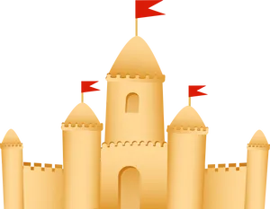 Sand Castle Illustration PNG image