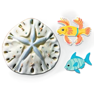Sand Dollar With Marine Life PNG Vpq63