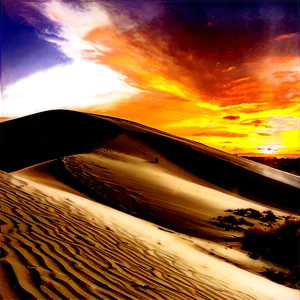 Sand Dunes And Spectacular Sunrise PNG Aft