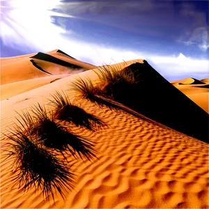 Sand Dunes And Sun Rays PNG 06292024