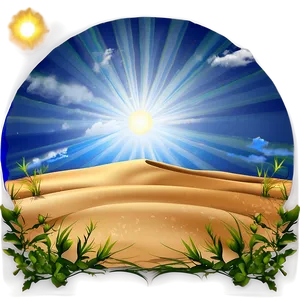Sand Dunes And Sun Rays PNG Xrm PNG