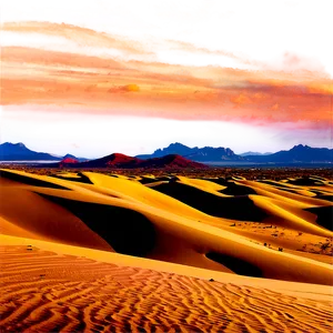 Sand Dunes During Golden Hour PNG Fke58 PNG