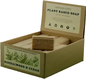 Sandalwood Cedar Soap Packaging PNG image
