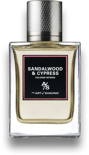 Sandalwood Cypress Cologne Bottle PNG image