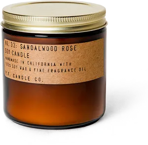Sandalwood Rose Soy Candle PNG image