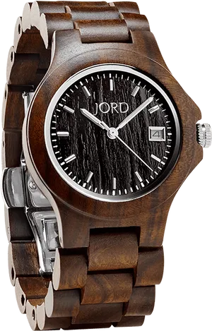 Sandalwood Wooden Watch J O R D PNG