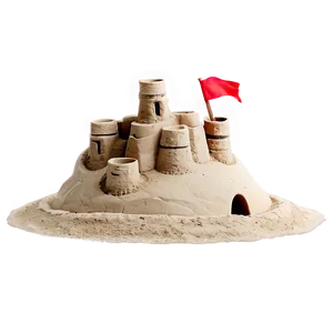 Sandcastle On Beach Png 06212024 PNG image