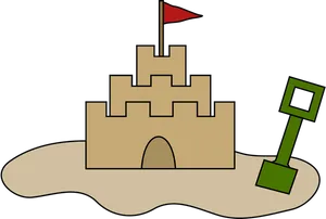 Sandcastleand Shovel Graphic