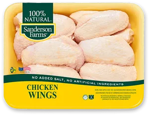 Sanderson Farms Natural Chicken Wings Packaging PNG image