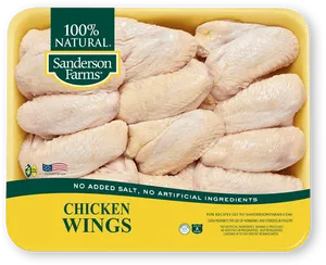 Sanderson Farms Natural Chicken Wings Packaging PNG image