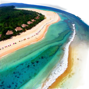 Sandy Beach Aerial View PNG 18 PNG