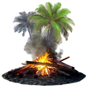 Sandy Beach Bonfire Night Png Meq53 PNG image