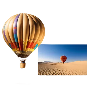 Sandy Desert Hot Air Balloon Png 06242024 PNG image