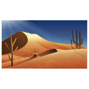 Sandy Desert Sunset Silhouette Png 98 PNG image